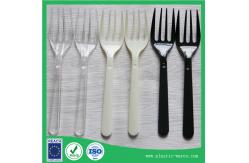 China Plastic Disposable Forks in clear, white and black colors supplier
