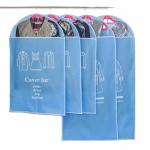 Foldable Non Woven Garment Storage Bag Zipper Top Plastic Dry Cleaning Bags for sale