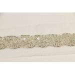 China Bugles Sequin Lace Trim Braided Tulle Multi Creations 60mm Width Breathable for sale