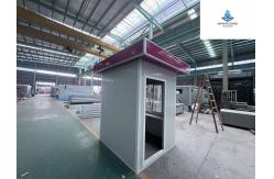 China Customizable Mobile Steel Security Booth Durable Aluminum Window Included supplier