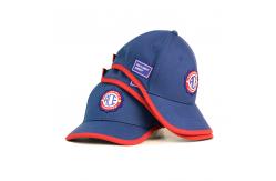 China Customizable Blue Embroidered Baseball Caps Sports Caps With Embroidered Patch supplier