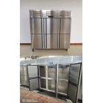 Six Door Industrial Kitchen Freezer Energy Saving CNC Temperature Control for sale