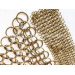 Bronze Color Metal Electroplating Ring Mesh Curtain As Partitions Interior Decoration for sale