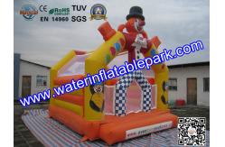 China Yellow Inflatable Small Clown Bouncy Castle For Amusement Park supplier