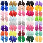 Solid Color Grosgrain Hair Bow Girls Butterfly Kids Hairclips Hair Accessories Holiday Hairpins for sale