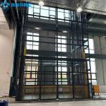 Four-fold door And Counterweight Door 8 Tons 10 m High Customized  Large Capacity Industrial Indoor Hydraulic Freight Lift for sale