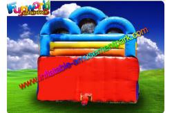 China Red Yellow Commercial Inflatable Slide , 16ft Double Inflatable Climbing Slide supplier