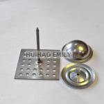 Stainless Steel Perforated Base Insulation Anchor Pins For Glass Wool for sale