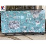 Blue Luxury Marble Interior decoration Marble Looking Quartz Stone Countertop Backgroud Wall for sale