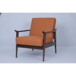 Vintage Oak Burnt Orange Arm Chair for sale