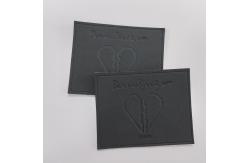 China Custom Embossed Leather Patches , PU Leather Labels Fashionable Design supplier