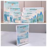 A4 Horizontal Desktop T Shape Magnetic Acrylic Sign Holder for sale