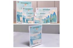 China A4 Horizontal Desktop T Shape Magnetic Acrylic Sign Holder supplier