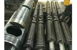 China Conical Twin Screw Barrel 38CrMoAIA Nitrided Material For Extruder Machine supplier