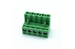 China 10A Female Panel Mounted Plug-In Terminal Block With PA66 Housing supplier