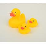 Cute Floating Bath Mini Rubber Ducks Family With Two Baby Duckies Water Resistant for sale