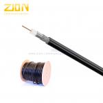 Quad Shield Flooded Burial RG6 CATV Coaxial Cable with PE Jacket for Underground for sale