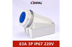 China High Performing Industrial Wall Mounted Socket Outlet IP67 63A 6H supplier