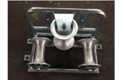 China Galvanized Triple Cable Pulling Rollers , Aluminum Cable Corner Roller supplier