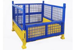China Collapsible Wire Mesh Pallet Containers Welded Wire Cage Powder Coated Finish 1200*1000mm supplier