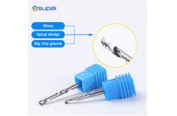 China High Precision Single Flute Spiral End Mill CNC Router Bit For Wood supplier