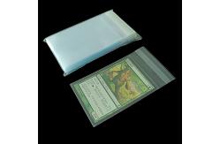China OEM Size 64x89mm Polypropylene Card Sleeves Clear Resealable Inner Sleeves supplier