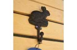 China Antique Cute Rabbit Cast Iron Hat Hooks Cast Iron Crafts supplier