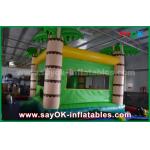 Customize Coconut Tree Green Inflatable Bouncer House For Playing