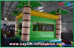 China Customize Coconut Tree Green Inflatable Bouncer House For Playing supplier