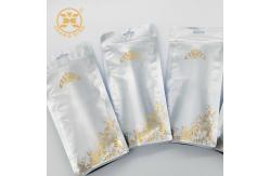 China Clear Front Silver Back Resealable Zipper Metallized Stand Up Pouch Food Storage supplier