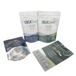 Customized logo plastic stand up aluminum foil coffee tea protein powder packaging pouch digital print smell proof bag for sale