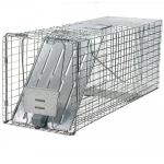 24x7x8'' Collapsible Live Animal Trap Cage 1x1 Inch Wire Mesh Galvanized for sale