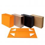Orange Color  Luxury Rigid Flat Folding Magnetic Gift Packaging Paper Box for sale