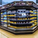 Fruit Supermarket Display Cases Air Curtain Open Chiller Showcase Cabinet 719L for sale