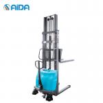 Walking Type Semi Electric Stacker Truck , Stacking Pallet Jack 4m Lift Height for sale