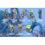 High Strength Steel Hydraulic Rock Grab Excavator Robust Structure Yellow for sale
