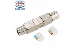 China Zinc Alloy RJ45 CAT6A CAT7 Shielded Keystone Jack 180 Degree Toolless  STP supplier