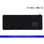 Fully Sealed Cleanable Backlight Silicone Keyboard With Integrated Touchpad for sale