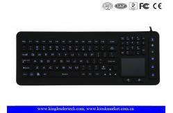 China Fully Sealed Cleanable Backlight Silicone Keyboard With Integrated Touchpad supplier