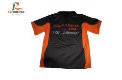 China Promotional Custom Printed Polo Shirts Short Sleeve With Mesh Polyester Material supplier