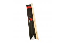 China Paper Wrapper Round Bamboo Chopsticks 20cm 23cm disposable wooden chopsticks supplier