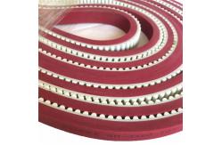 China Synchronous Pu Timing Belt With Red Adhesive / Polyurethane Timing Belt supplier
