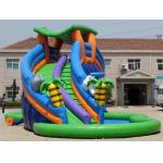 2018 Hot Sale Inflatable Bear Water Slide With Double Lanes With Pool