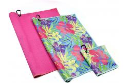 China Custom Logo Soft Microfiber Golf Waffle Towel Plain Dyed supplier