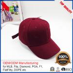 100% Wool Material Custom Embroidered Baseball Caps No Minimum Eco Friendly