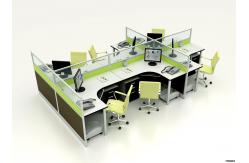 China Contemporary Furniture Modular Partition Cubicle Office Workstation For 6 Seater supplier