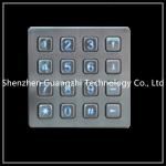 Backlight Type Metal Numeric Keypad , 4x4 Matrix Keyboard For Vending Machine for sale