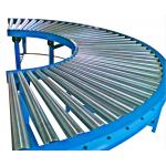 Steel Curved Roller Conveyor Systems For Material Movement / Handling for sale