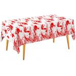 Customized Disposable LDPE Bloody Handprint Tablecloth For Halloween