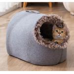Cat Small Amazon Cat Bed Cave Pets Igloo Bed Hideout Cave Cushion Washable for sale
